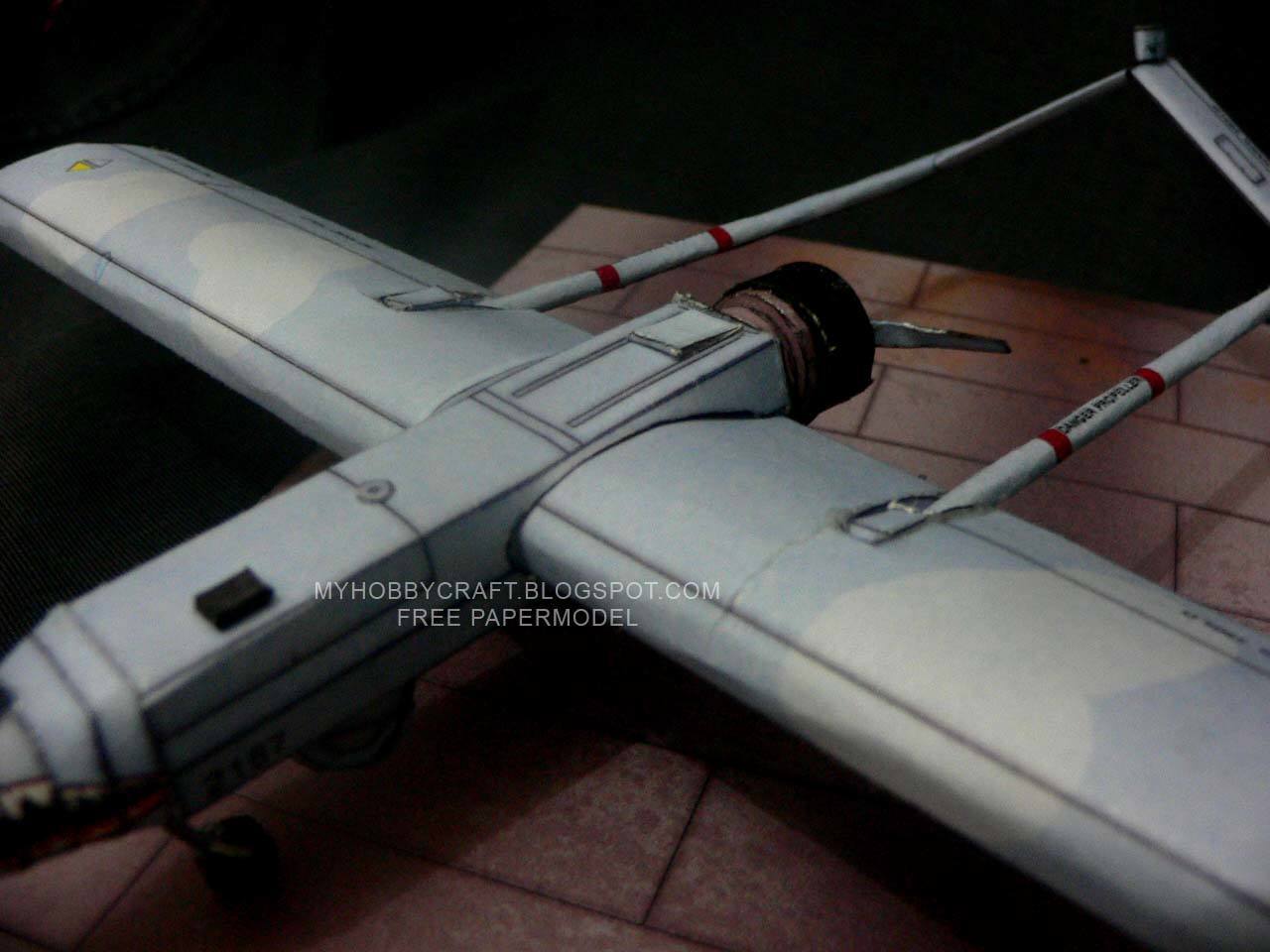 Беспилотный самолет RQ-7 Shadow paper model