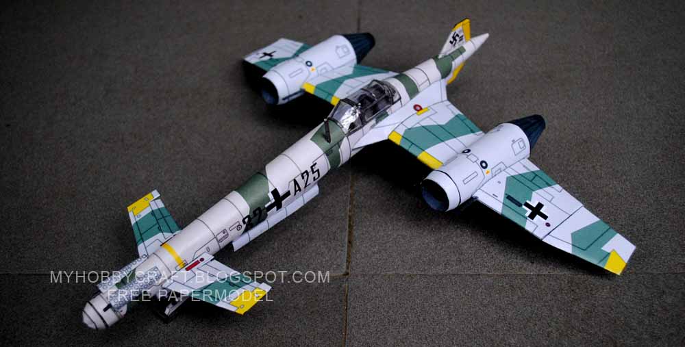 Самолет Messerschmitt Me 207 paper model