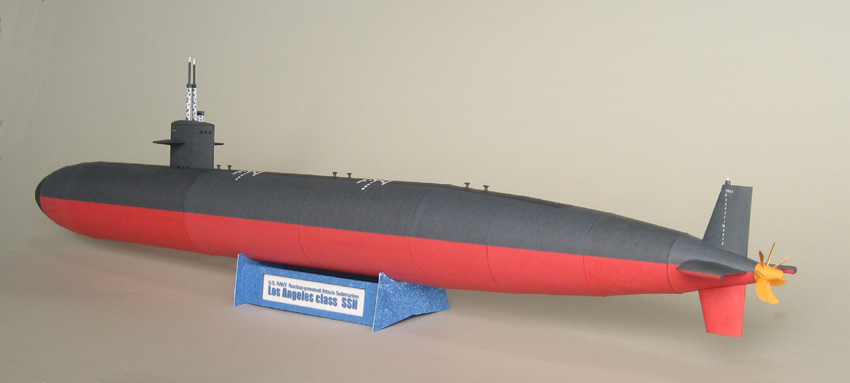 Подводная лодка типа Лос-Анджелес paper model