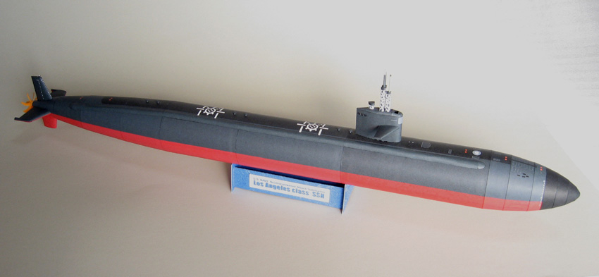 Подводная лодка типа Лос-Анджелес paper model