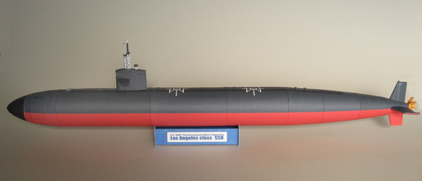 Подводная лодка типа Лос-Анджелес paper model