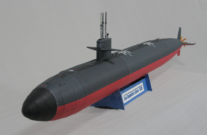 Подводная лодка типа Лос-Анджелес paper model