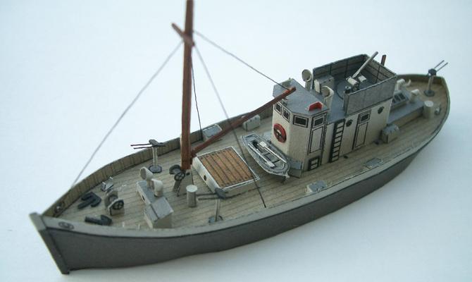 Моторное рыбацкое судно (1942) paper model
