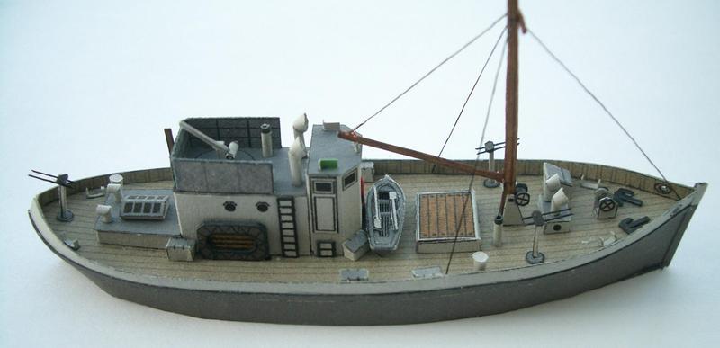 Моторное рыбацкое судно (1942) paper model