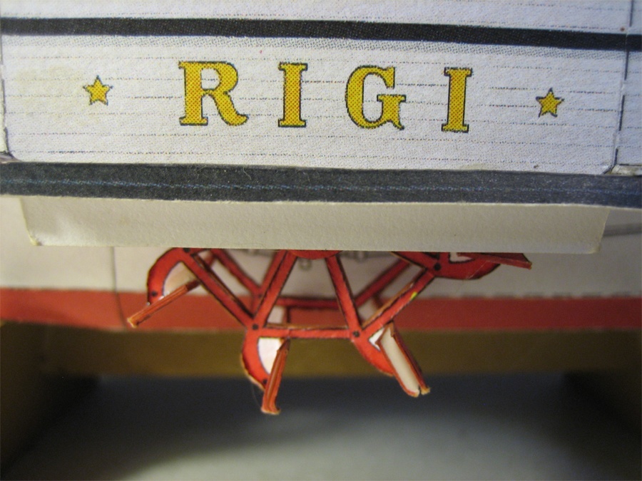 Колесный пароход Rigi paper model