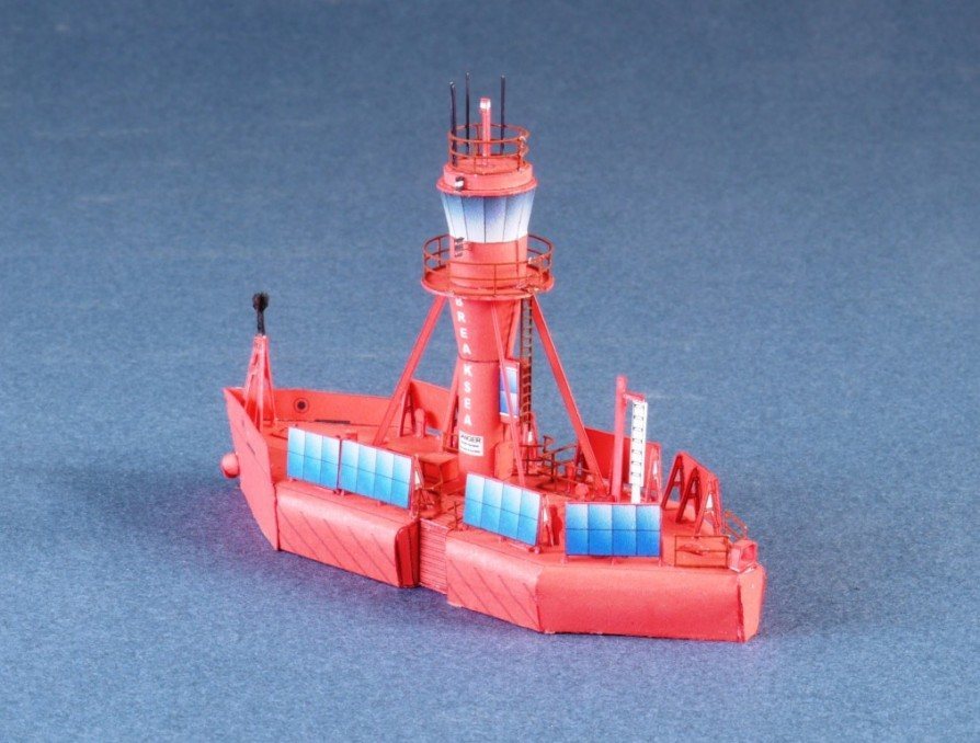 Плавучий маяк paper model
