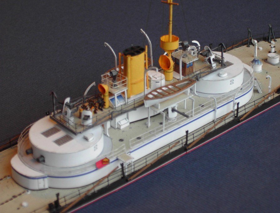 Броненосец Цербер paper model