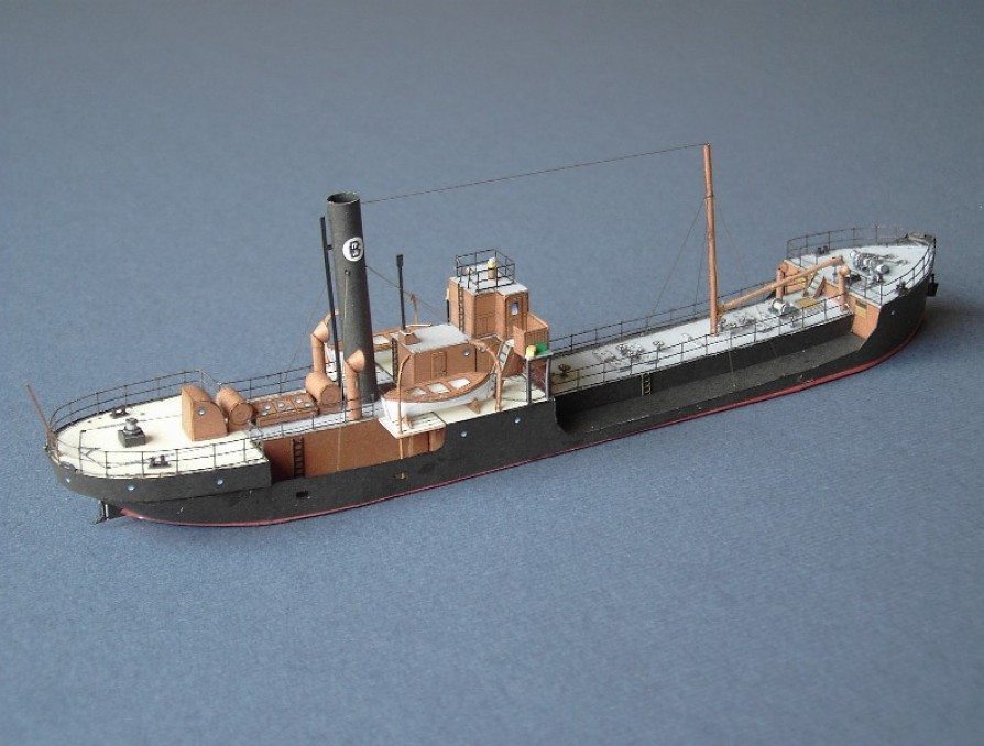 Танкер SS Ben Read paper model