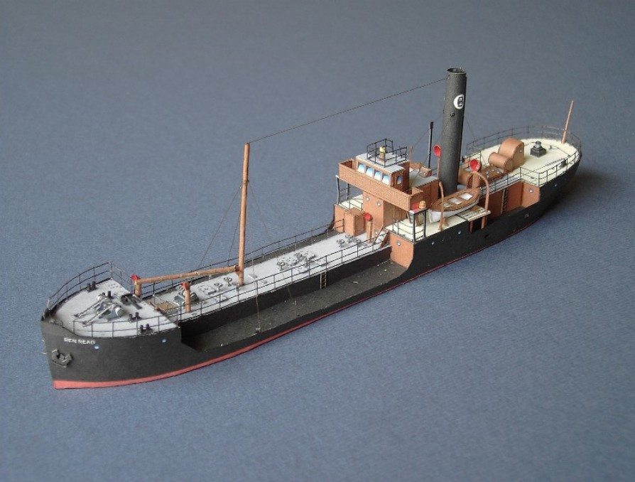 Танкер SS Ben Read paper model