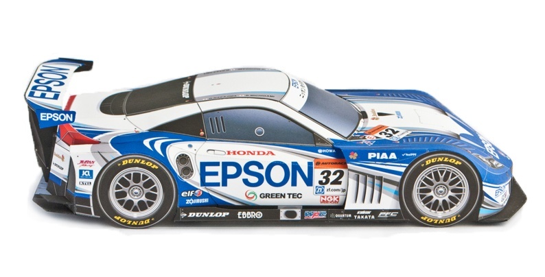 Автомобиль Honda HSV-010 GT 2013 [средняя сложность] paper model
