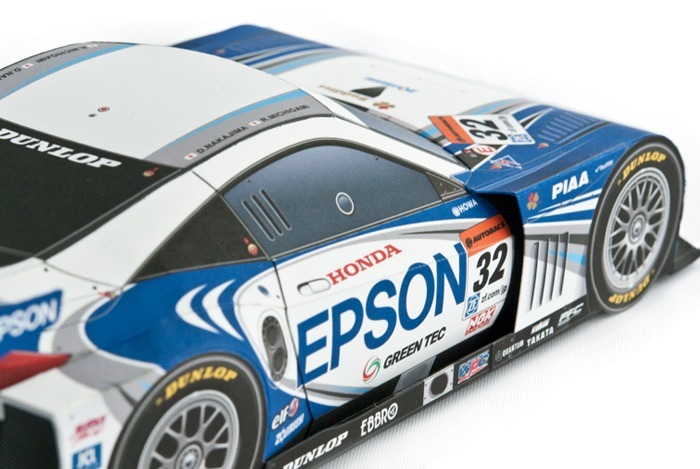 Автомобиль Honda HSV-010 GT 2013 [средняя сложность] paper model