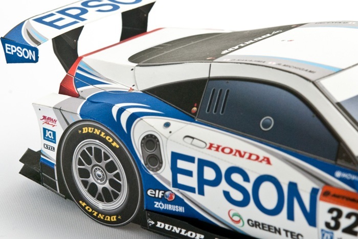 Автомобиль Honda HSV-010 GT 2013 [средняя сложность] paper model
