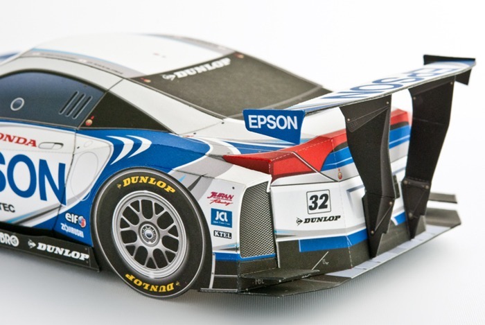 Автомобиль Honda HSV-010 GT 2013 [средняя сложность] paper model