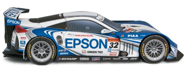 Автомобиль Honda HSV-010 GT 2013 [высокая сложность] paper model