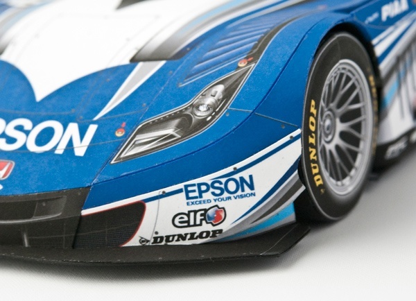 Автомобиль Honda HSV-010 GT 2013 [высокая сложность] paper model