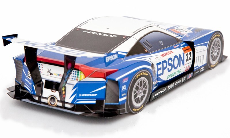 Автомобиль Honda HSV-010 GT 2012 [cредняя сложность] paper model