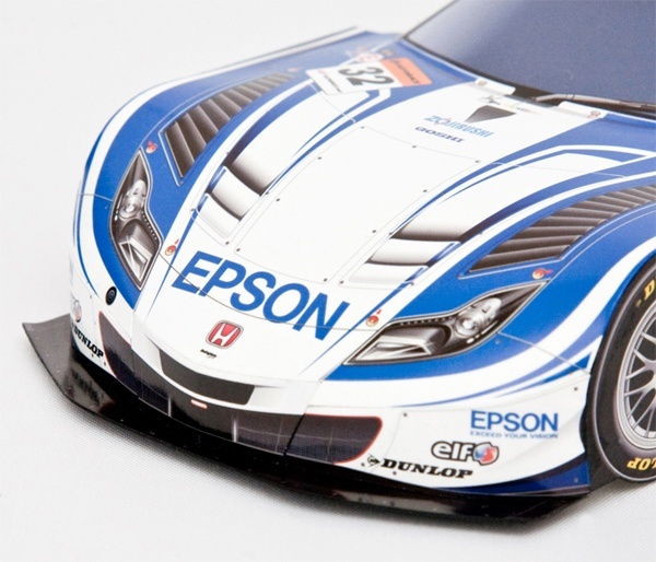 Автомобиль Honda HSV-010 GT 2012 [cредняя сложность] paper model