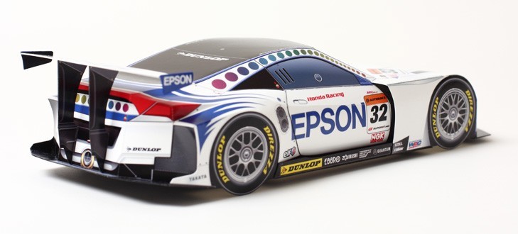 Автомобиль Honda HSV-010 GT 2010 [cредняя сложность] paper model