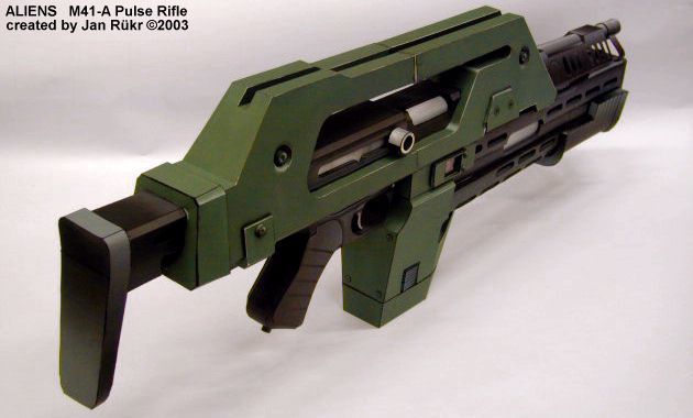 Импульсная винтовка M41-A (Чужие) paper model