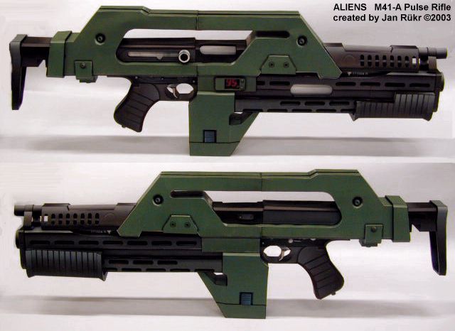 Импульсная винтовка M41-A (Чужие) paper model