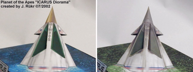 Диорама Космический корабль Икар (Планета обезьян) paper model