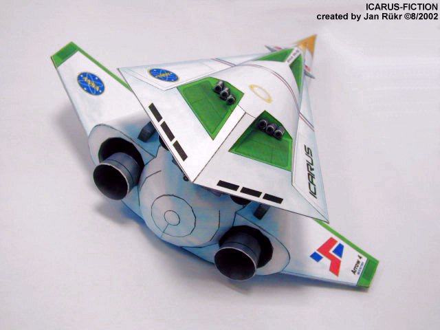 Шаттл и ракета-носитель Икар (Планета обезьян) paper model