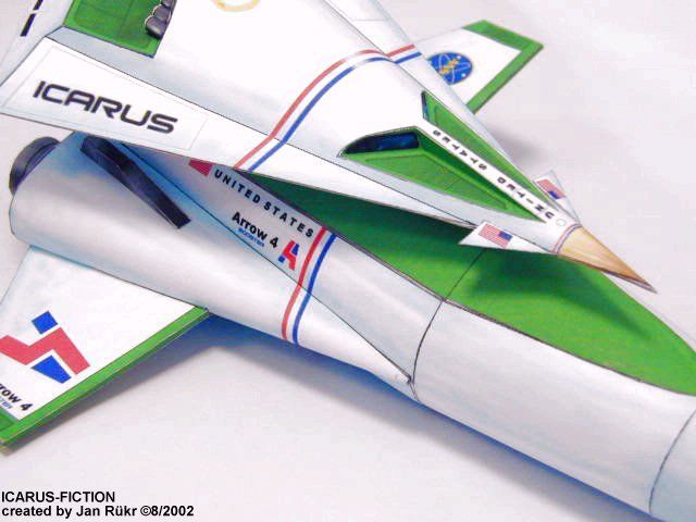 Шаттл и ракета-носитель Икар (Планета обезьян) paper model