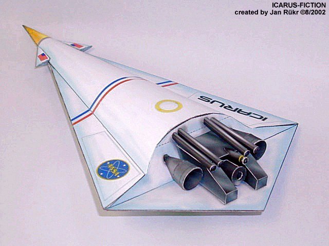 Шаттл и ракета-носитель Икар (Планета обезьян) paper model
