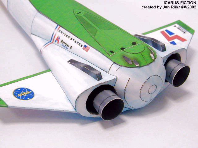 Шаттл и ракета-носитель Икар (Планета обезьян) paper model