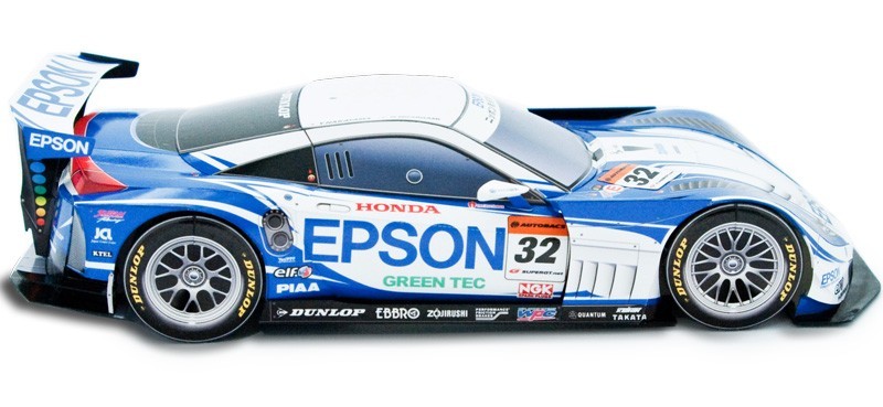 Автомобиль Honda HSV-010 GT 2012 [высокая сложность] paper model