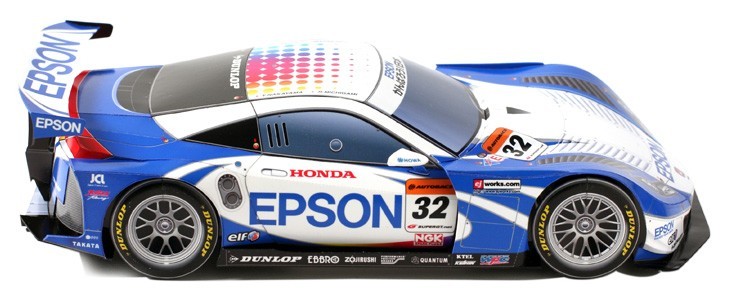 Автомобиль Honda HSV-010 GT 2011 [высокая сложность] paper model