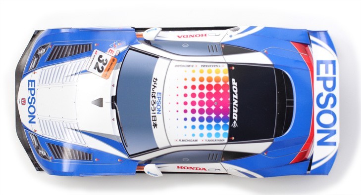 Автомобиль Honda HSV-010 GT 2011 [высокая сложность] paper model