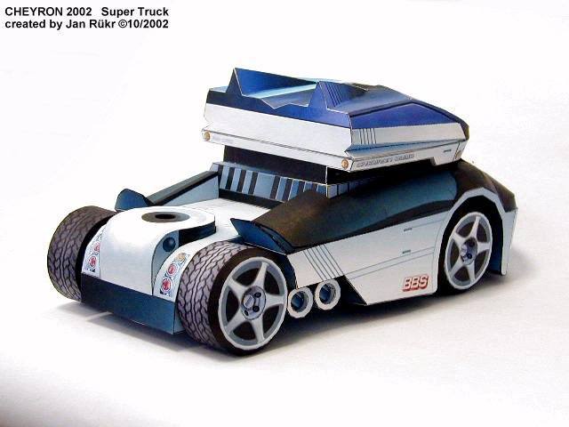 Автомобиль Cheyron 2002 Super Track (Hotwheels) paper model