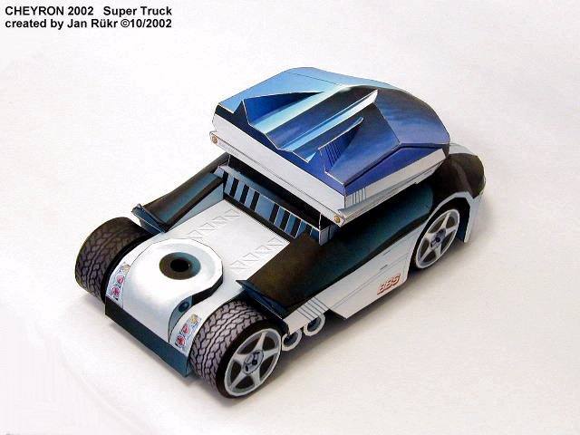 Автомобиль Cheyron 2002 Super Track (Hotwheels) paper model