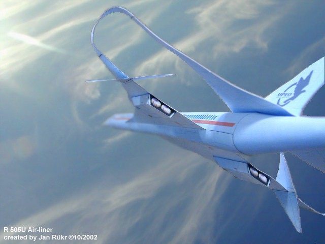 Транспортный самолет R-505U (Ace Combat 3 - Electrosphere) paper model