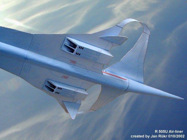 Транспортный самолет R-505U (Ace Combat 3 - Electrosphere) paper model