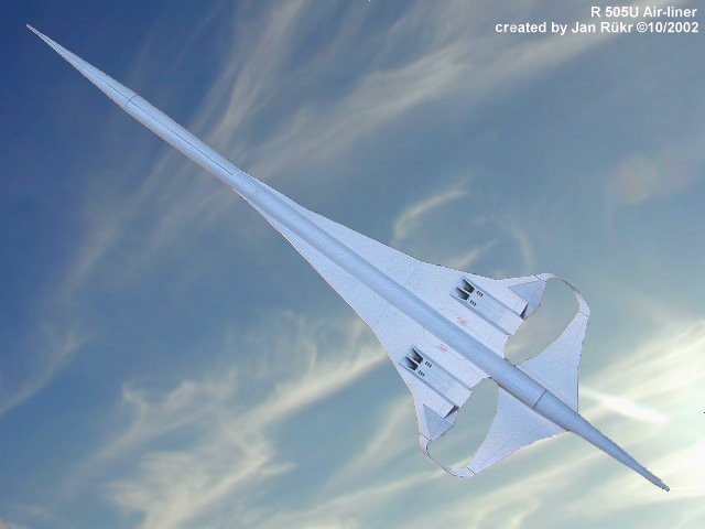 Транспортный самолет R-505U (Ace Combat 3 - Electrosphere) paper model