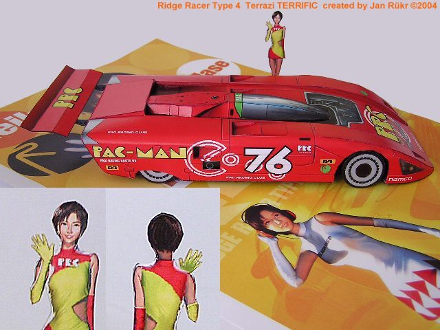 Автомобиль Terrazi Terrific (Ridge Racer Type 4) paper model