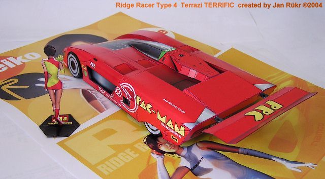Автомобиль Terrazi Terrific (Ridge Racer Type 4) paper model