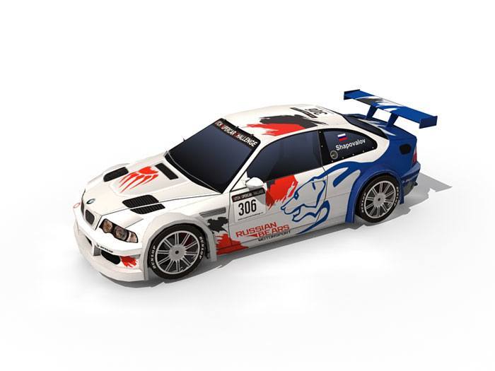 Автомобиль BMW 320i (Russian Bears Motorsport) paper model