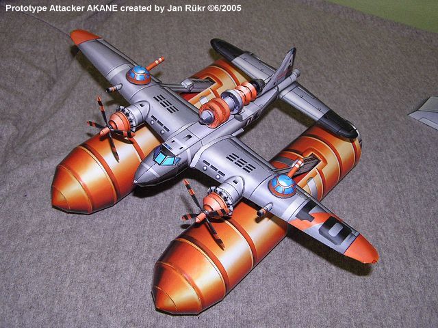 Самолет Prototype Attacker Akane (1944: The Loop Master) paper model
