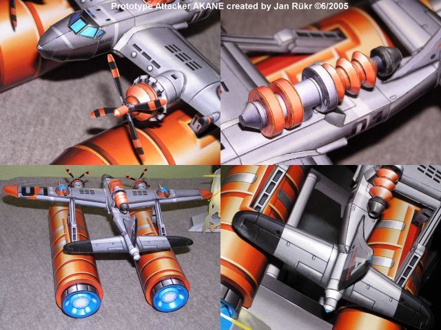 Самолет Prototype Attacker Akane (1944: The Loop Master) paper model