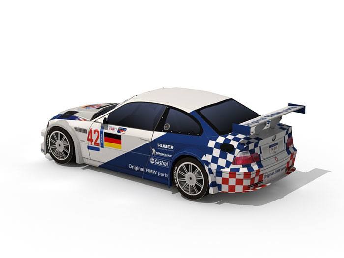Автомобиль BMW M3 GTR (BMW Motorsport) paper model