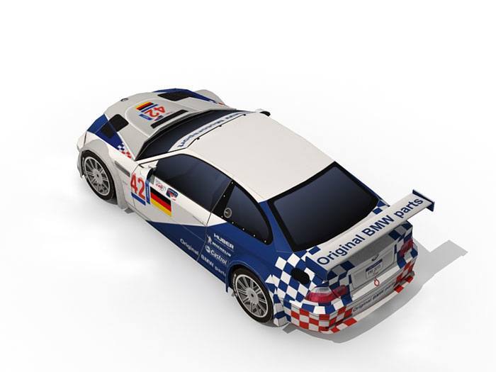 Автомобиль BMW M3 GTR (BMW Motorsport) paper model
