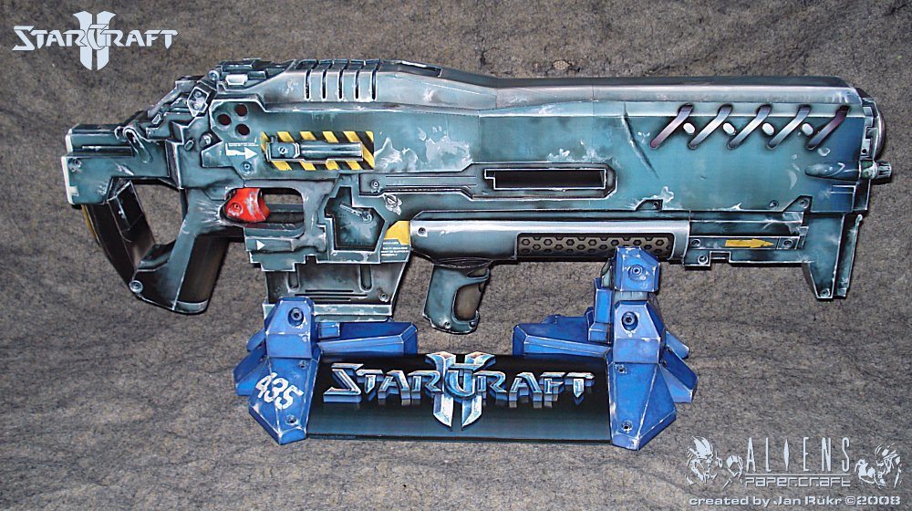 Винтовка С-14 (StarCraft) paper model