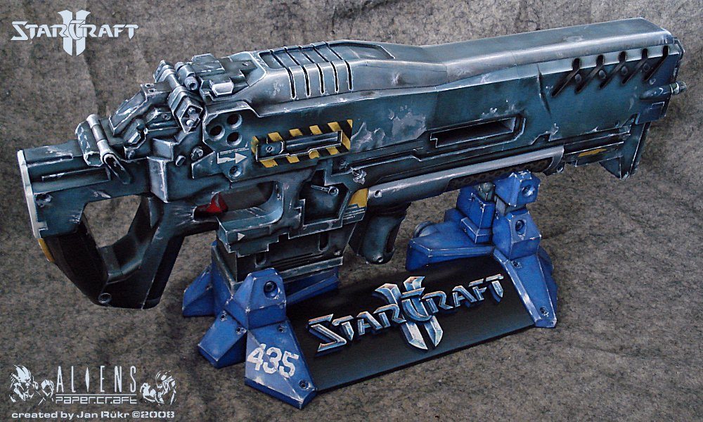 Винтовка С-14 (StarCraft) paper model
