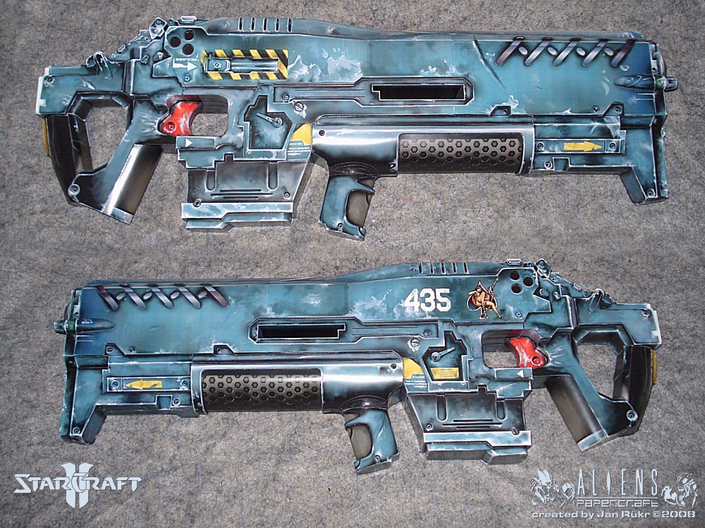 Винтовка С-14 (StarCraft) paper model