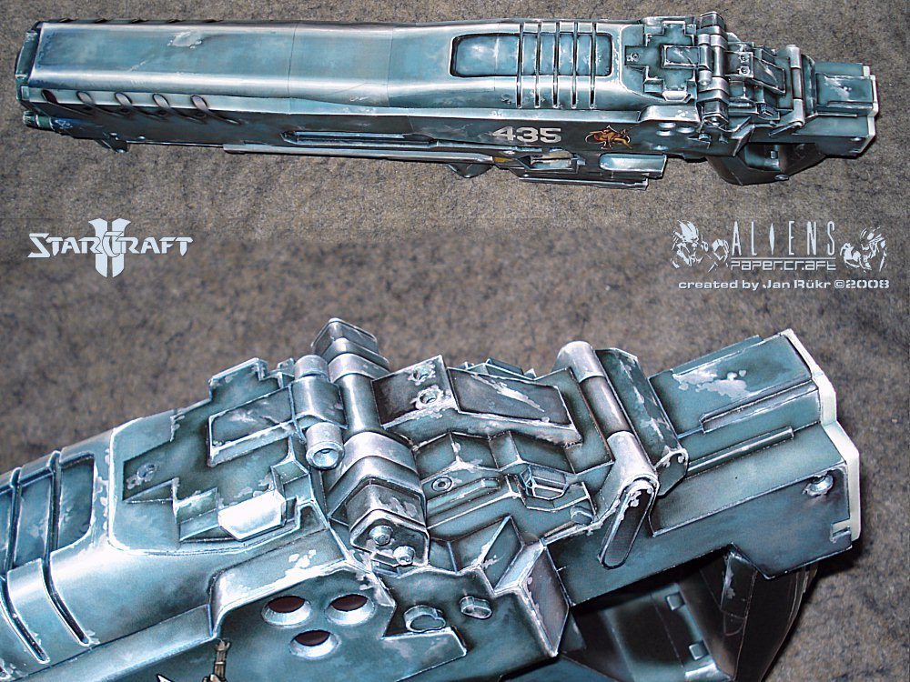 Винтовка С-14 (StarCraft) paper model