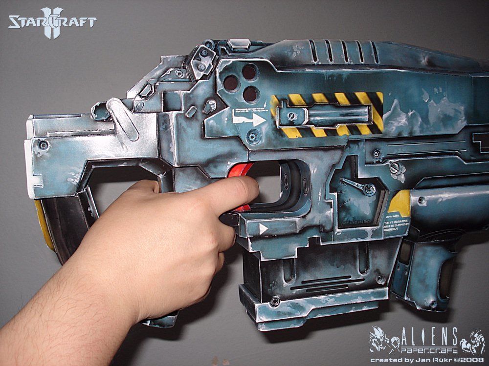 Винтовка С-14 (StarCraft) paper model