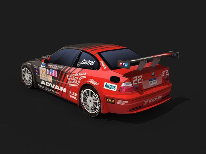 Автомобиль BMW M3 GTR (Prototype Technology Group) paper model